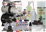 Airbrush-Komplettset Profi Illu31 Komfort mit Ventus V40sT  Kompressor