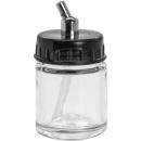 Leerflasche Glas, 30 ml m. Metall-Adapter zum Anstecken an Saugbecherpistolen