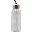 Leerflasche klar 110 ml mit Metall-Adapter zum Anstecken an Saugbecherpistolen