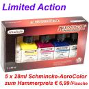 AeroColor AktionsSet 5 x 28 ml + 10 ml Cleaner