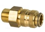 Schnellkupplung 5,0 mm/ 1/4" Aussengewinde Made in Germany