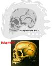TopAir -Schablonen-Set SML-432 Totenkopf, aus dünnem, strapazierfähigem Kunststoff
