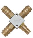 Luftverteilung Stecknippel 7,2 mm (Baukompressor)/ 3 x Schnellkupplung 5,0 mm