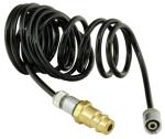 PVC-Schlauch schwarz 1/8" Innengewinde mit Stecknippel 7,2 mm, 1,5 Meter