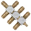 Luftverteilung Stecknippel 5,0 (Airbrushkompressor) / 7 x Schnellkupplung 5,0 mm