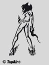 Schablone TA-259 Hot Lady aus dünnem, strapazierfähigem Kunststoff    © TopAir