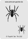 Schablone TA-232 Spinne aus dünnem, strapazierfähigem Kunststoff    © TopAir