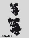 Schablone TA-266 Koala aus dünnem, strapazierfähigem Kunststoff    © TopAir