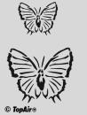 Schablone TA-322 Schmetterling aus dünnem, strapazierfähigem Kunststoff    © TopAir
